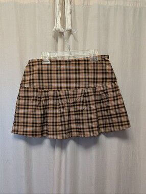 2 for $25 | Seduction Pleated Plaid Mini Skirt - Size Large